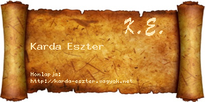 Karda Eszter névjegykártya